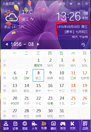 1956日历农历阳历,属龙是哪年出生的1904