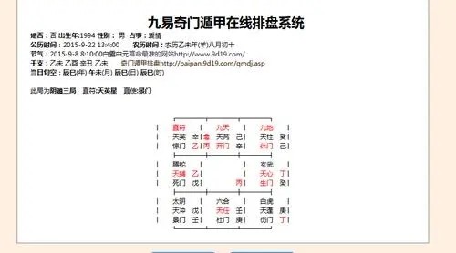 日家奇门排盘法,鸣法奇门排盘国际