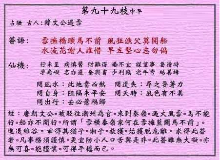 第九十八号签,第八十七签解签